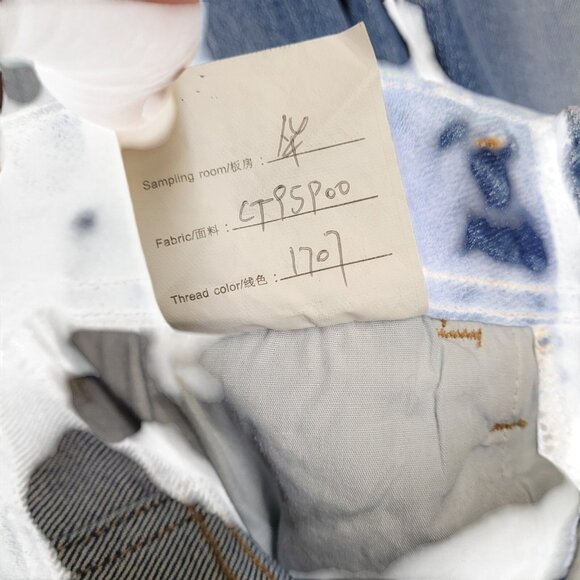 Flying Monkey Blue Boot Cut Jeans Frayed Raw Hem Cropped Ankle High Rise Size 26 - Picture 14 of 16